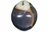 Polished Agate & Quartz Crystal Skull #127595-3